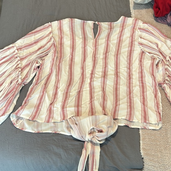 Pink and White Ashley Stewart Blouse Size 28 - Picture 2 of 2